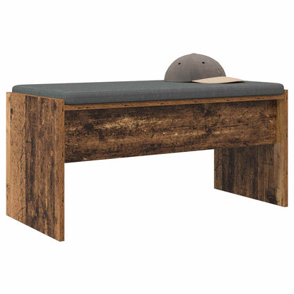 vidaXL Hall Bench with Cushion Old Wood 83 x 38 x 40 cm 3