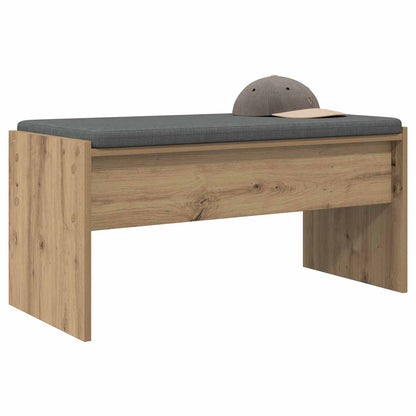 Hall Bench with Cushion 83 x 38 x 40 cm Width 83 cm Artisan oak