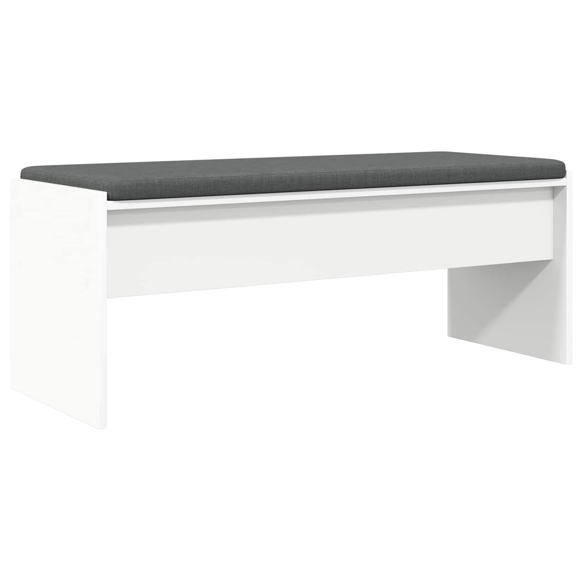vidaXL Hall Bench with Cushion White 103 x 38 x 40 cm 2