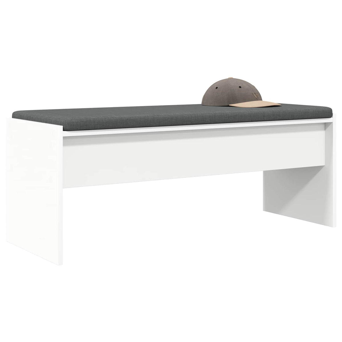 vidaXL Hall Bench with Cushion White 103 x 38 x 40 cm 3