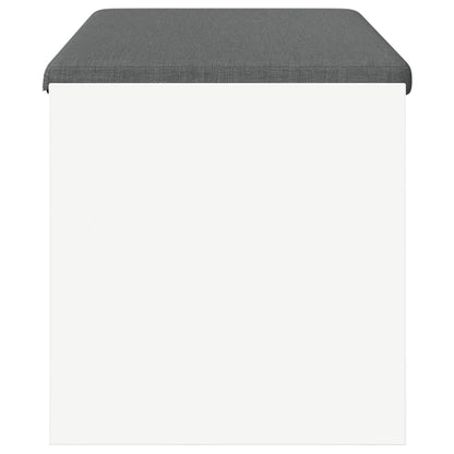 vidaXL Hall Bench with Cushion White 103 x 38 x 40 cm 6
