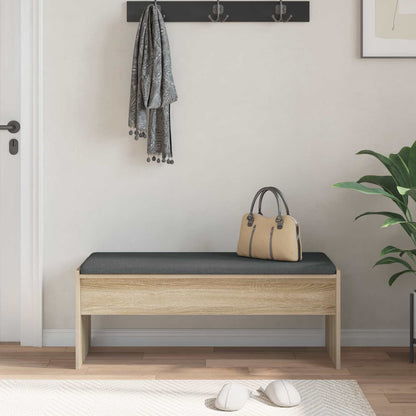 vidaXL Hall Bench with Cushion Sonoma Oak 103 x 38 x 40 cm 4