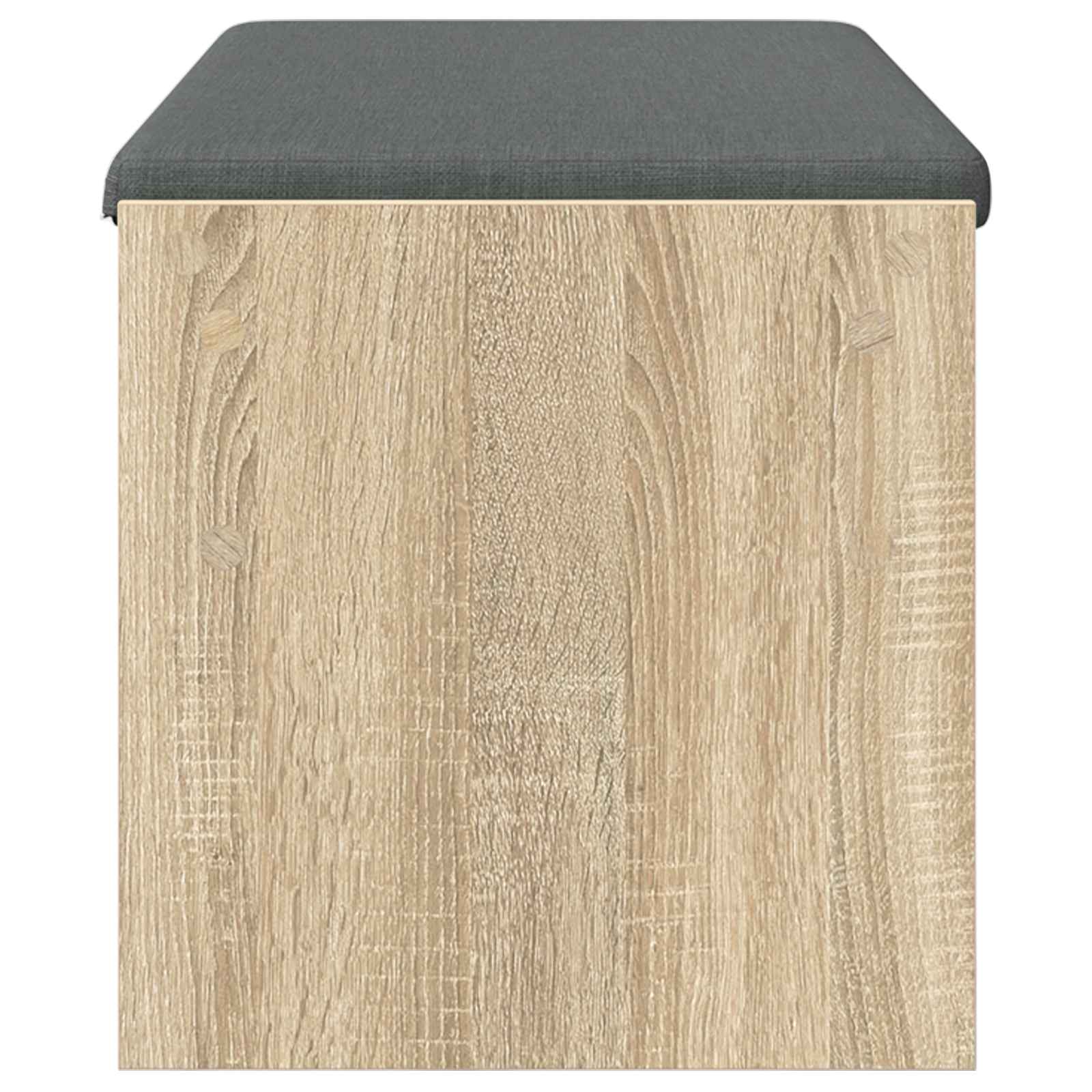 vidaXL Hall Bench with Cushion Sonoma Oak 103 x 38 x 40 cm 6