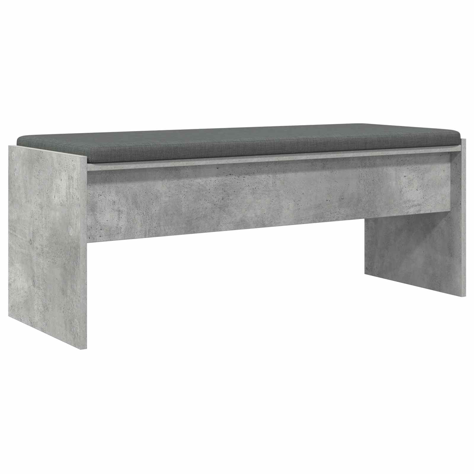 vidaXL Hall Bench with Cushion Concrete Grey 103 x 38 x 40 cm 2