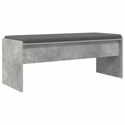 vidaXL Hall Bench with Cushion Concrete Grey 103 x 38 x 40 cm 2