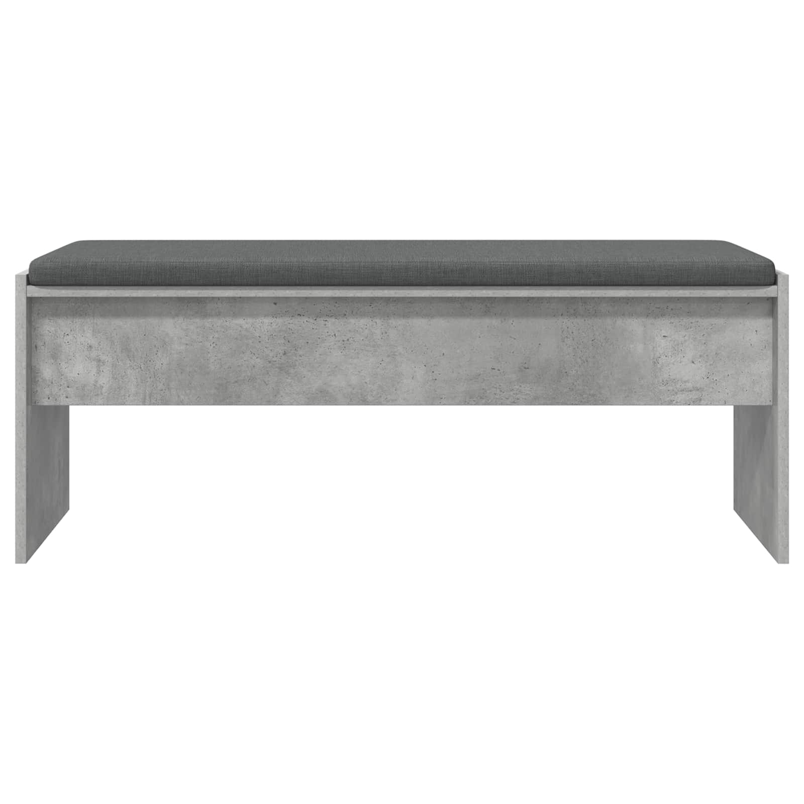 vidaXL Hall Bench with Cushion Concrete Grey 103 x 38 x 40 cm 5