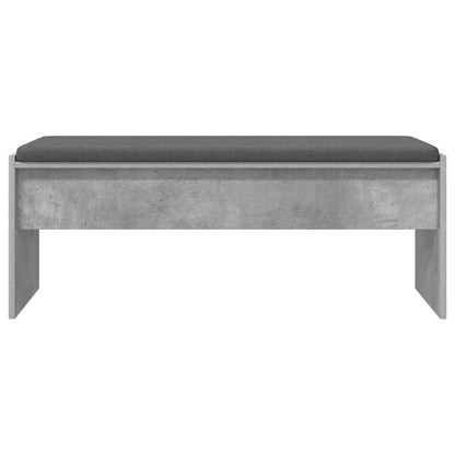 vidaXL Hall Bench with Cushion Concrete Grey 103 x 38 x 40 cm 5