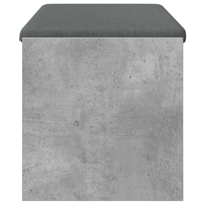 vidaXL Hall Bench with Cushion Concrete Grey 103 x 38 x 40 cm 6