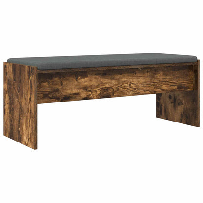 vidaXL Hall Bench with Cushion Smoked Oak 103 x 38 x 40 cm 2