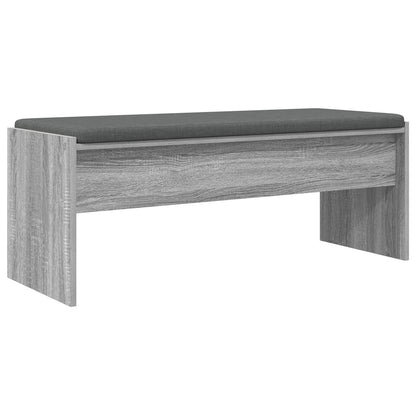 vidaXL Hall Bench with Cushion Grey Sonoma 103 x 38 x 40 cm 2