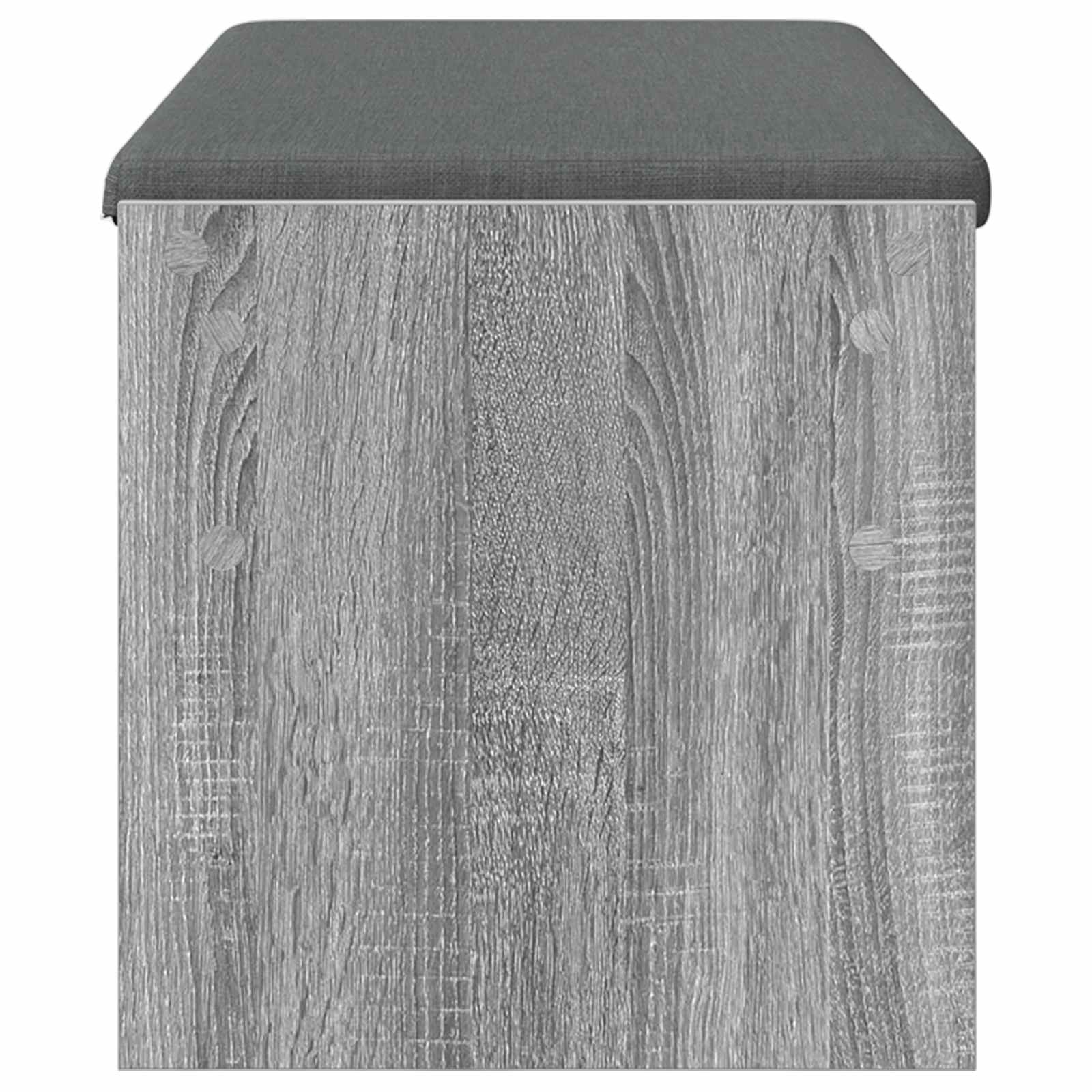 vidaXL Hall Bench with Cushion Grey Sonoma 103 x 38 x 40 cm 6