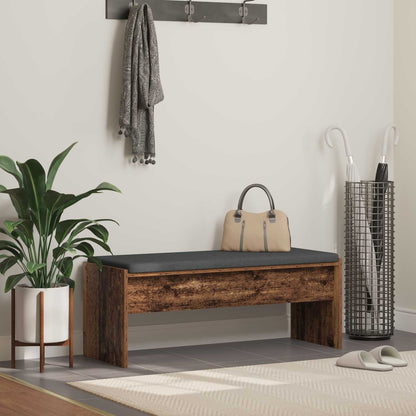 vidaXL Hall Bench with Cushion Old Wood 103 x 38 x 40 cm 1