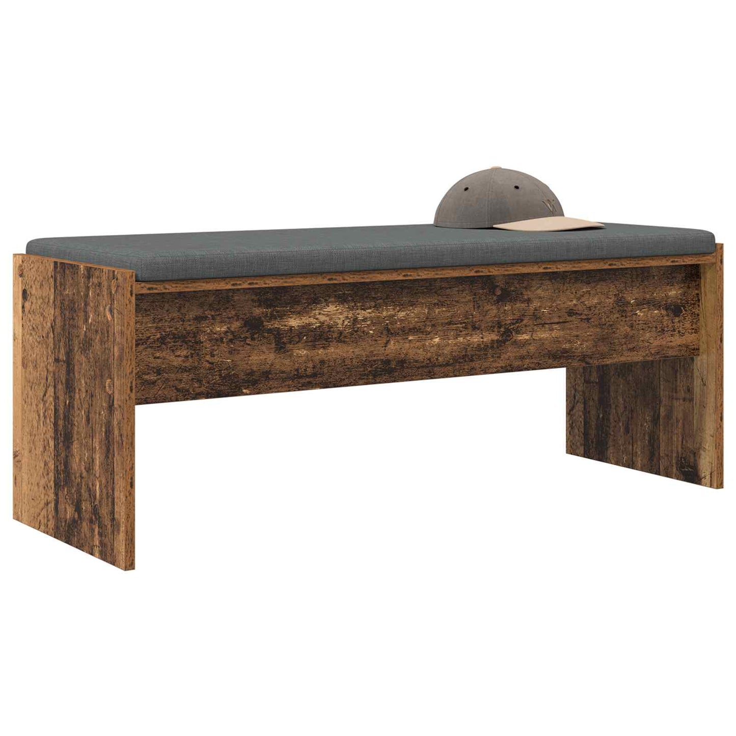 vidaXL Hall Bench with Cushion Old Wood 103 x 38 x 40 cm 3
