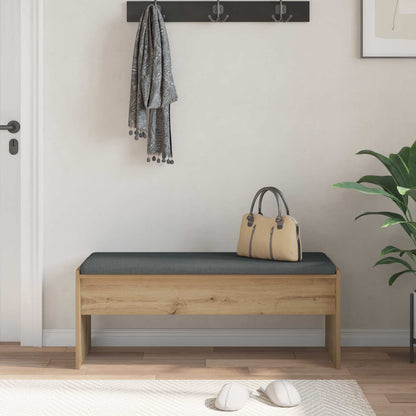 vidaXL Hall Bench Artisan Oak 103 x 38 x 40 cm 4