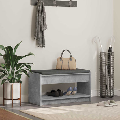 vidaXL Hall Bench Concrete Grey 83 x 38 x 45 cm 1