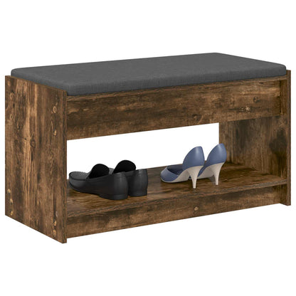 vidaXL Hall Bench Smoked Oak 83 x 38 x 45 cm 3