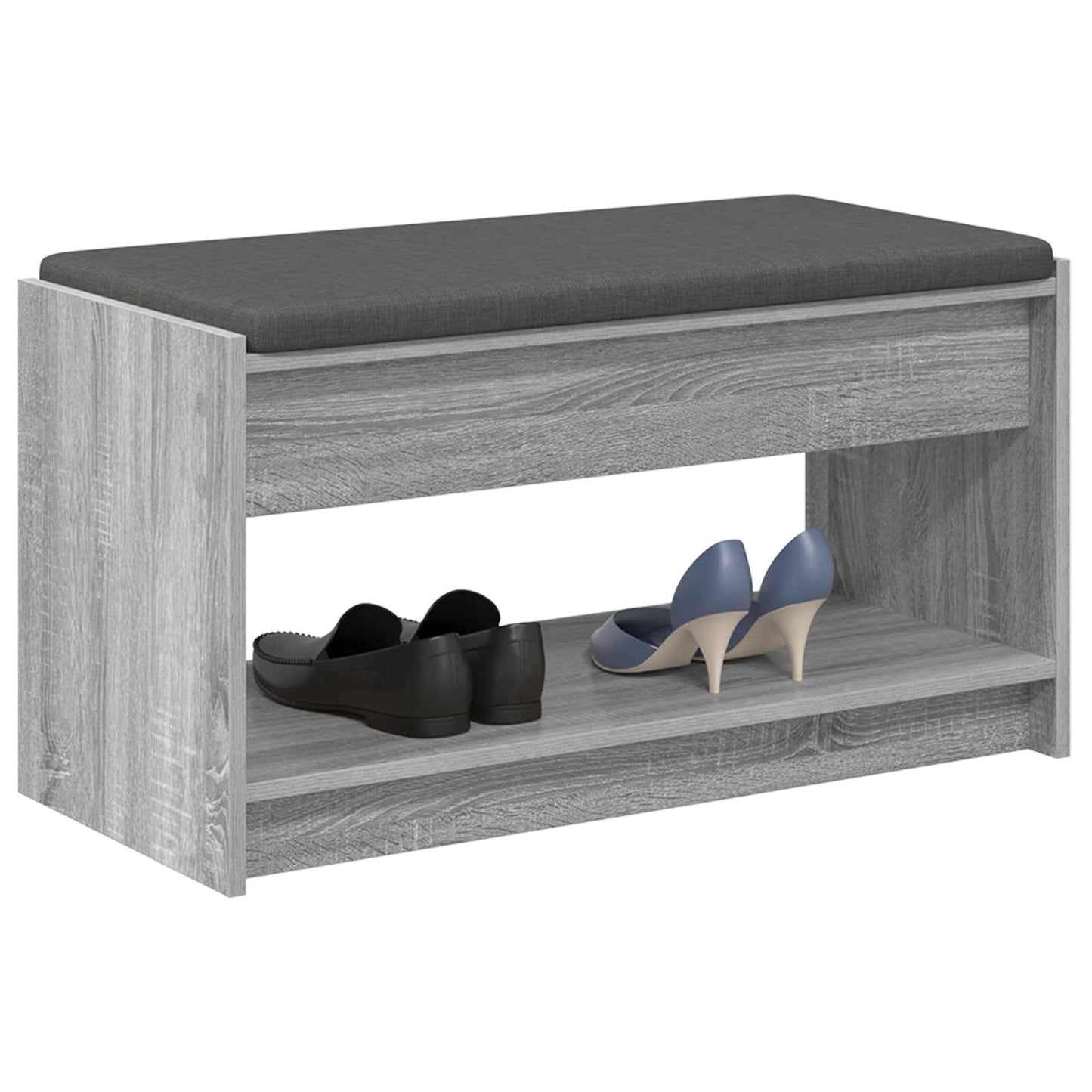 vidaXL Hall Bench Grey Sonoma 83 x 38 x 45 cm 3