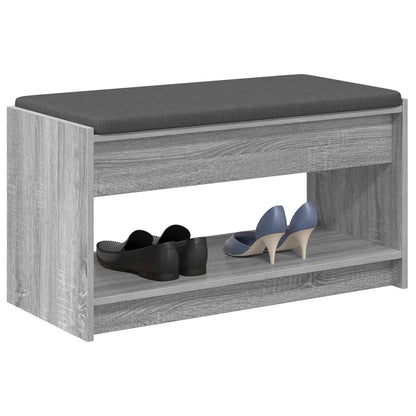 vidaXL Hall Bench Grey Sonoma 83 x 38 x 45 cm 3