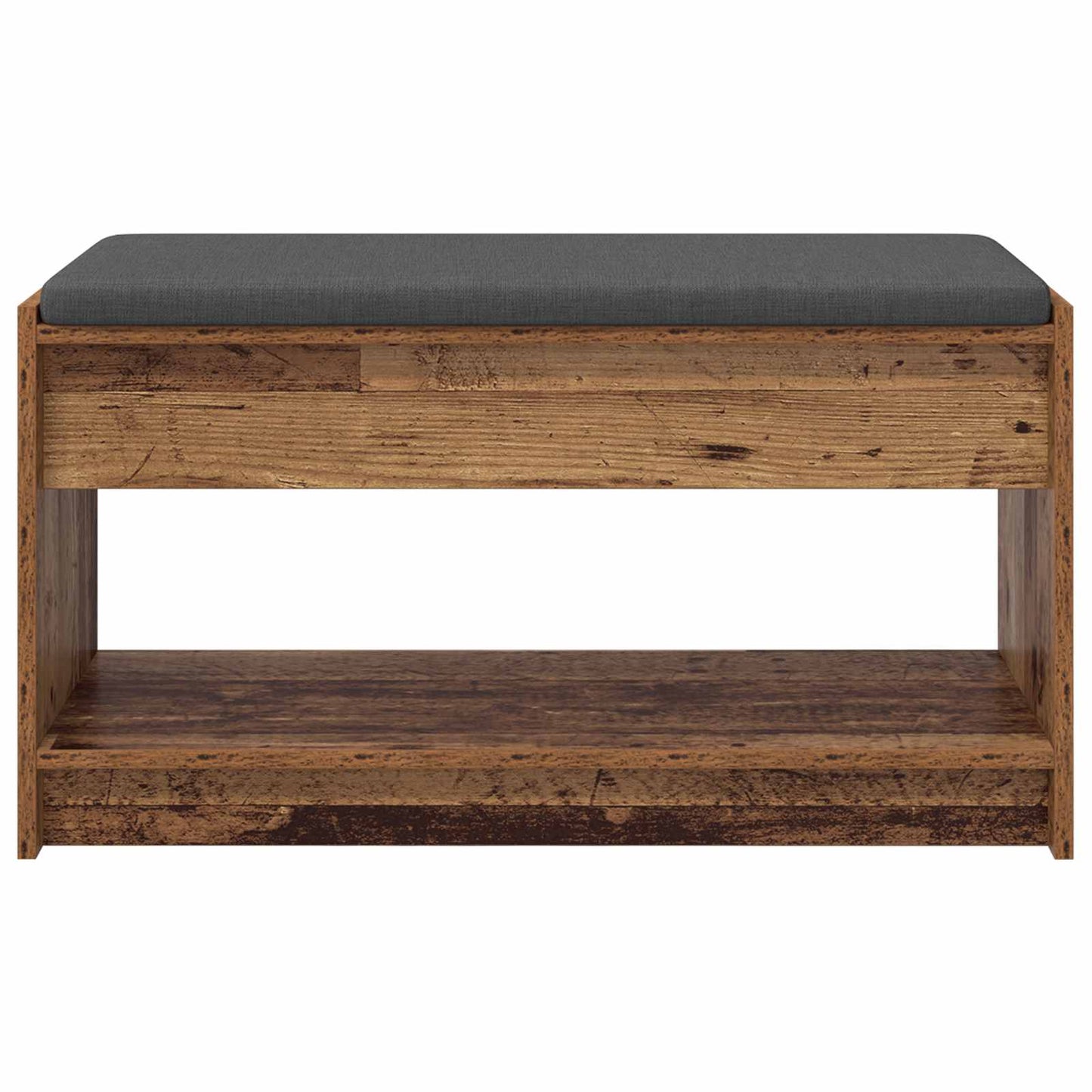 vidaXL Hall Bench Old Wood 83 x 38 x 45 cm Engineered Wood and Fabric 5