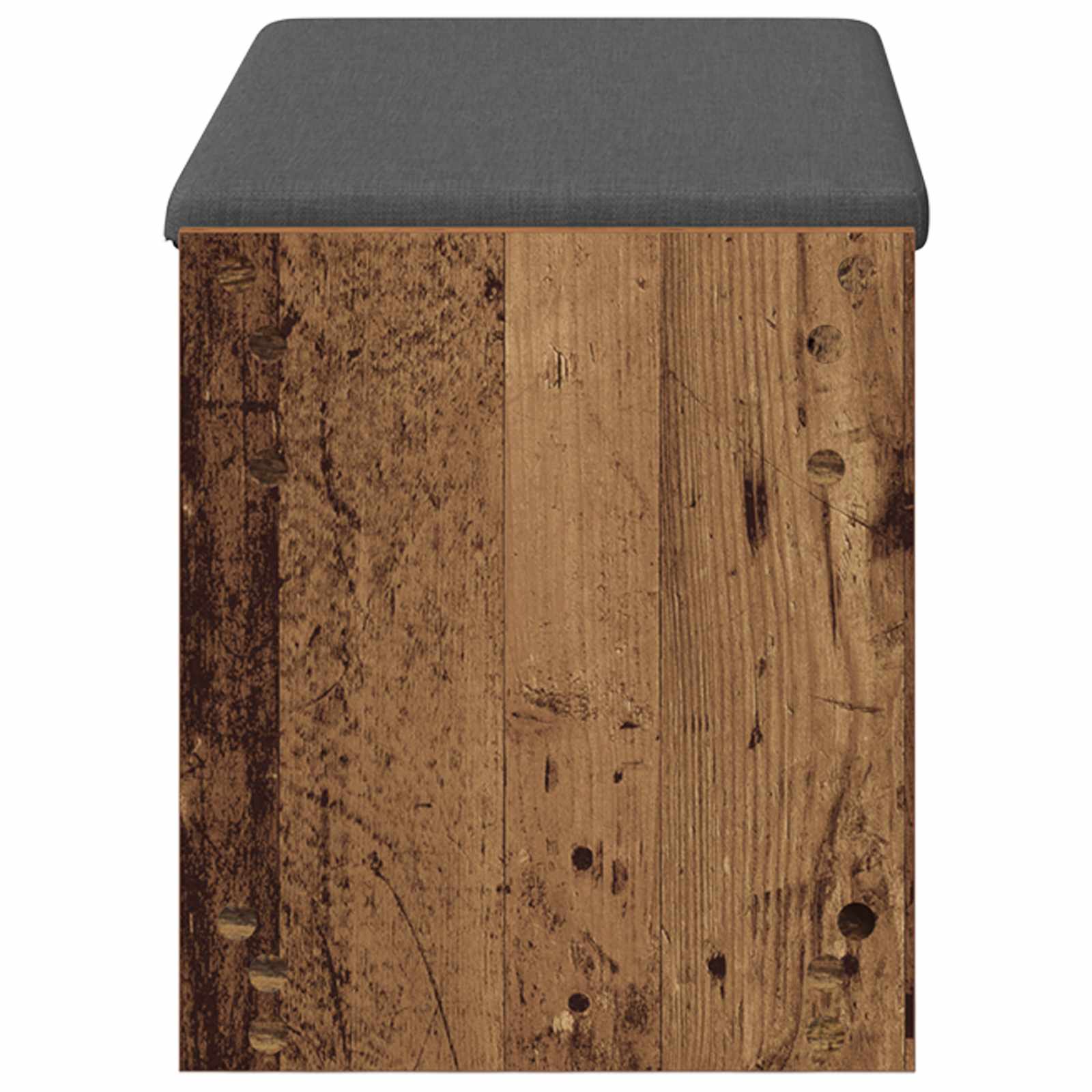 vidaXL Hall Bench Old Wood 83 x 38 x 45 cm Engineered Wood and Fabric 6