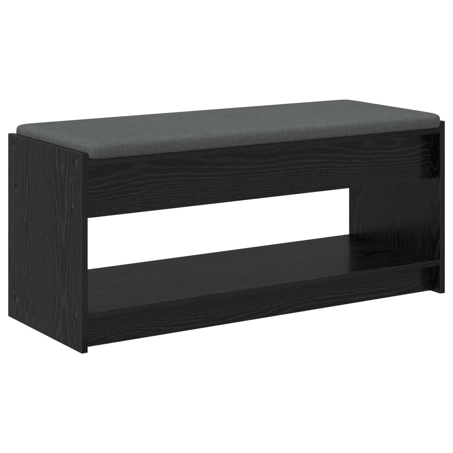 vidaXL Hall Bench Black Oak 103 x 38 x 45 cm 2