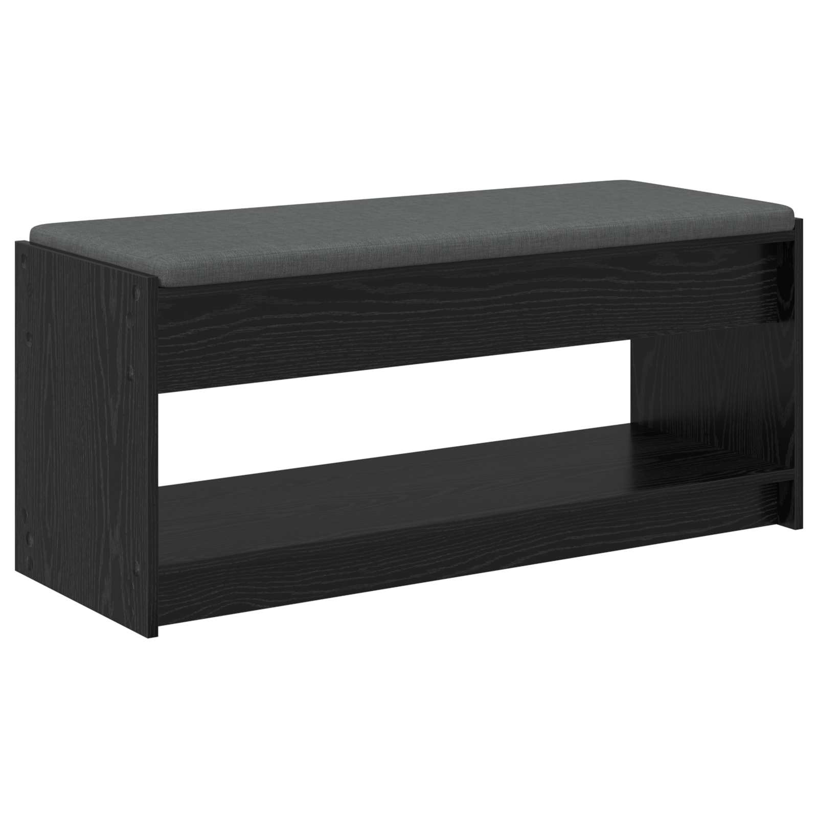 vidaXL Hall Bench Black Oak 103 x 38 x 45 cm 2