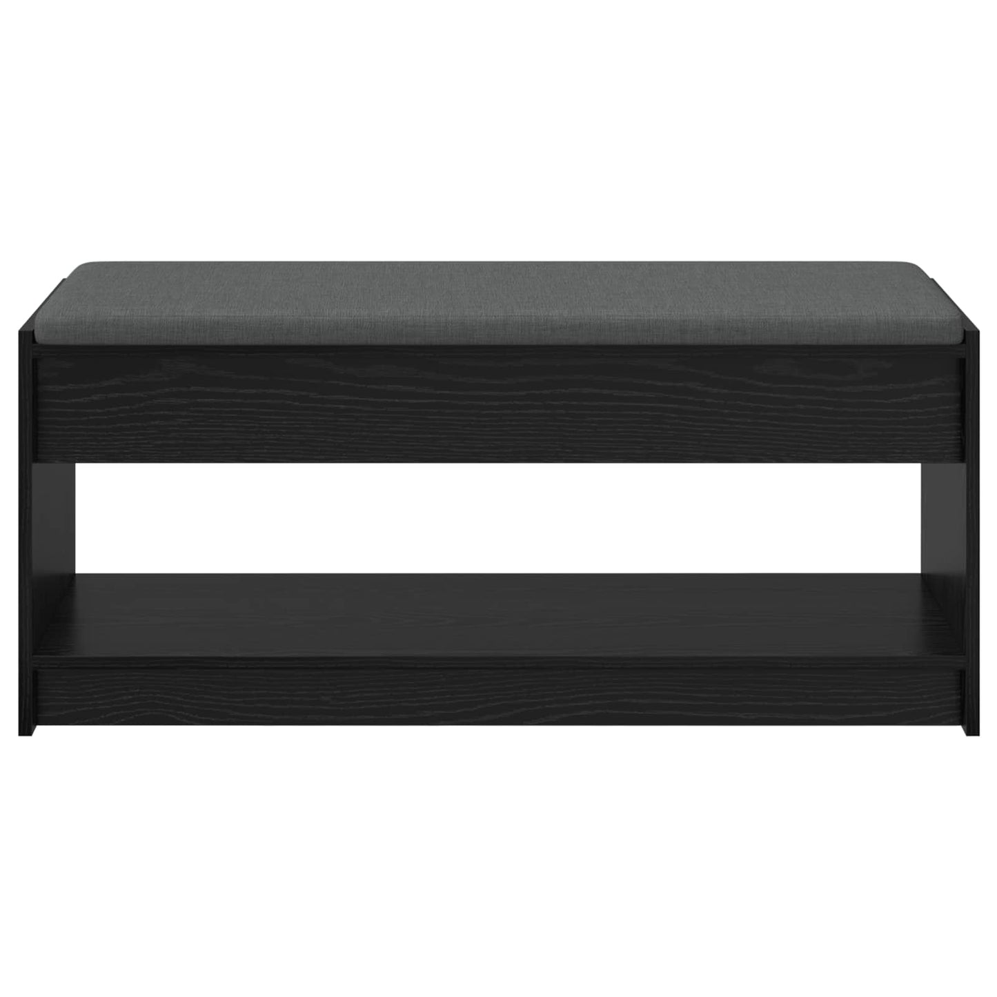 vidaXL Hall Bench Black Oak 103 x 38 x 45 cm 5