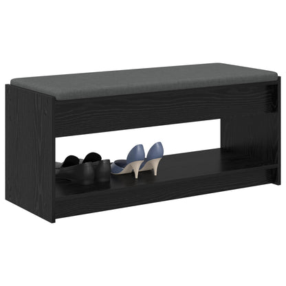 vidaXL Hall Bench Black Oak 103 x 38 x 45 cm 3