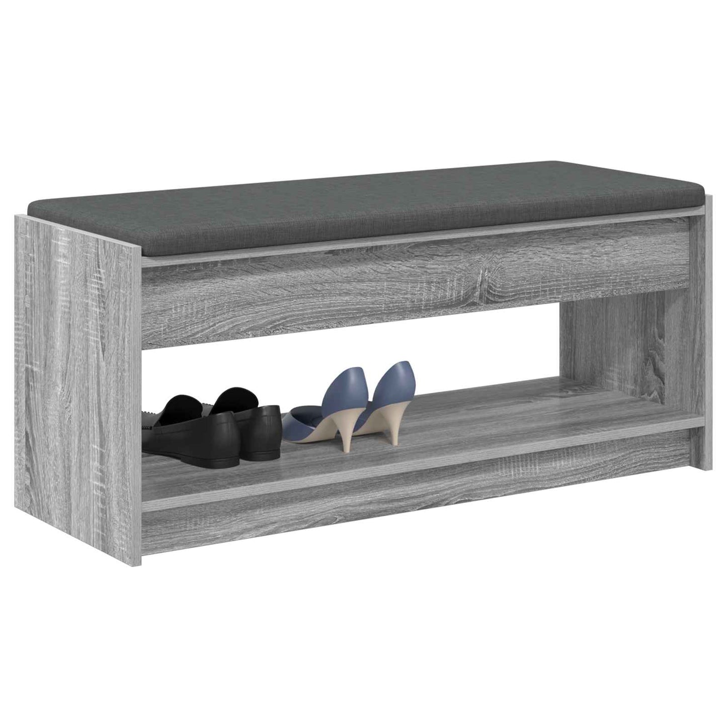 vidaXL Hall Bench Grey Sonoma 103 x 38 x 45 cm 3