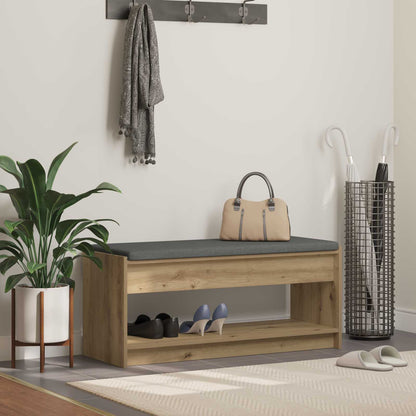 vidaXL Hall Bench Artisan Oak 103 x 38 x 45 cm 1