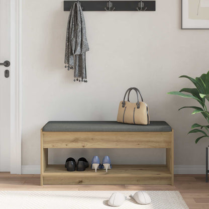 vidaXL Hall Bench Artisan Oak 103 x 38 x 45 cm 4
