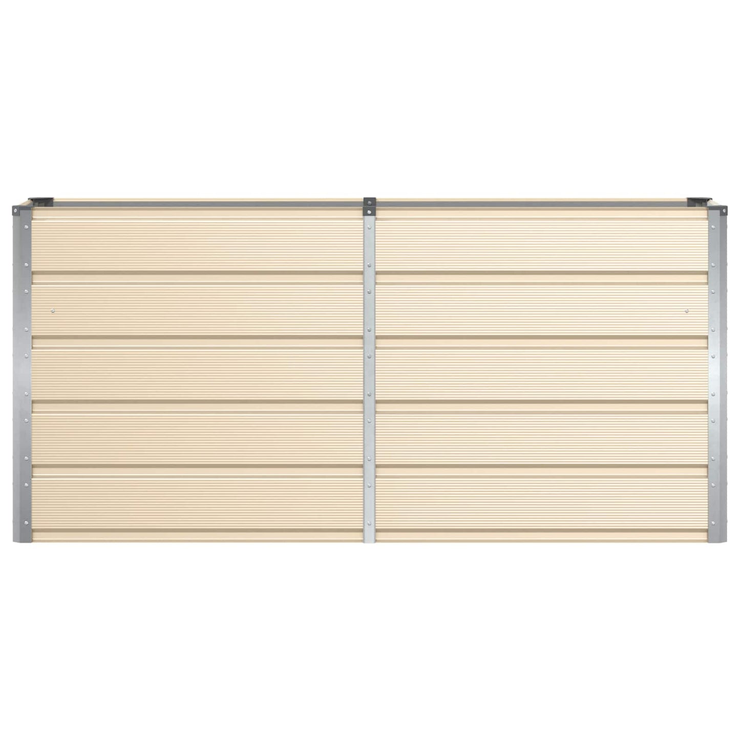 vidaXL Planter Ivory 160 x 40 x 75 cm Steel 4