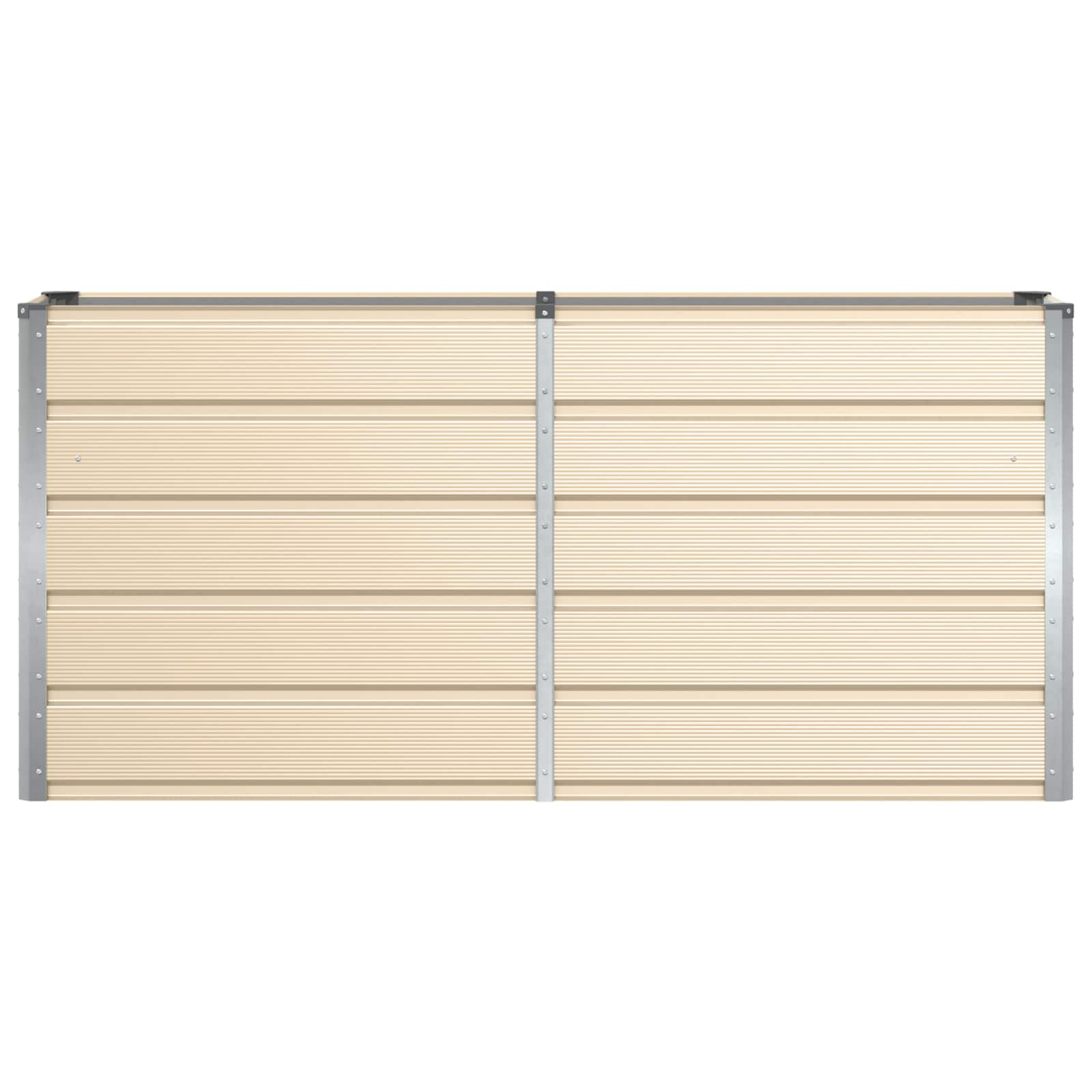 vidaXL Planter Ivory 160 x 40 x 75 cm Steel 4