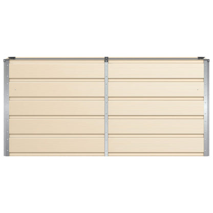 vidaXL Planter Ivory 160 x 40 x 75 cm Steel 4