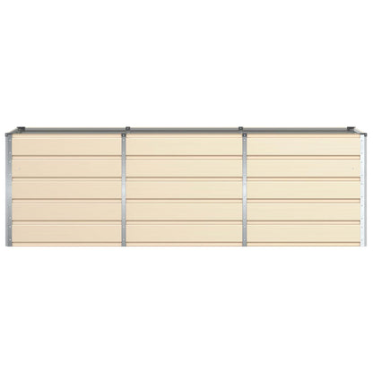 vidaXL Planter Ivory 240 x 80 x 75 cm Steel 4