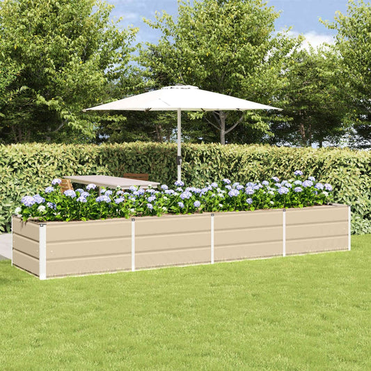 Planter 160 x 80 x Steel Height 45 cm Ivory 320 cm