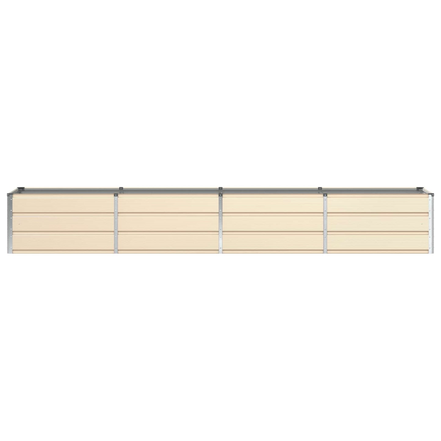 vidaXL Planter Ivory 320 x 80 x 45 cm Steel 4
