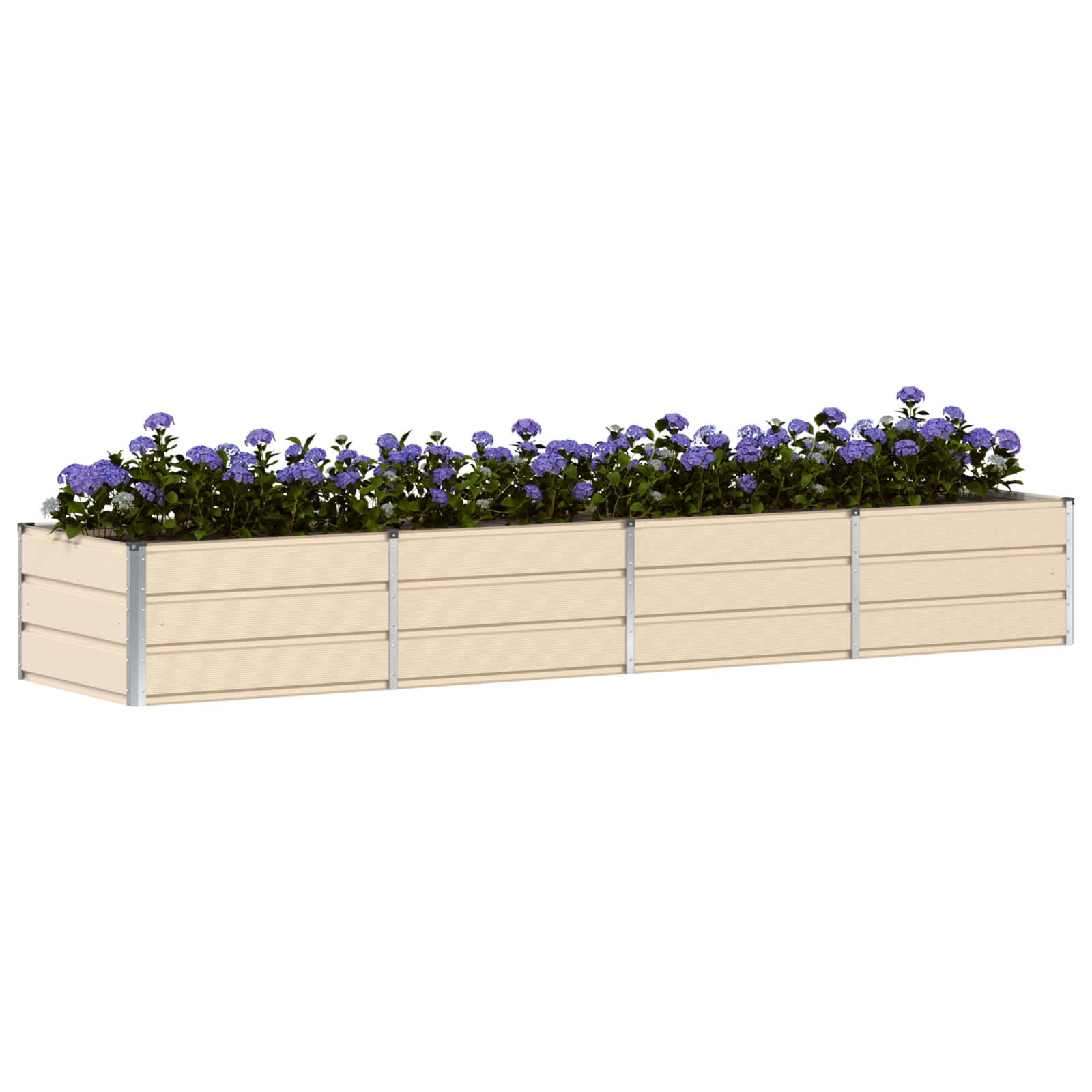 vidaXL Planter Ivory 320 x 80 x 45 cm Steel 3
