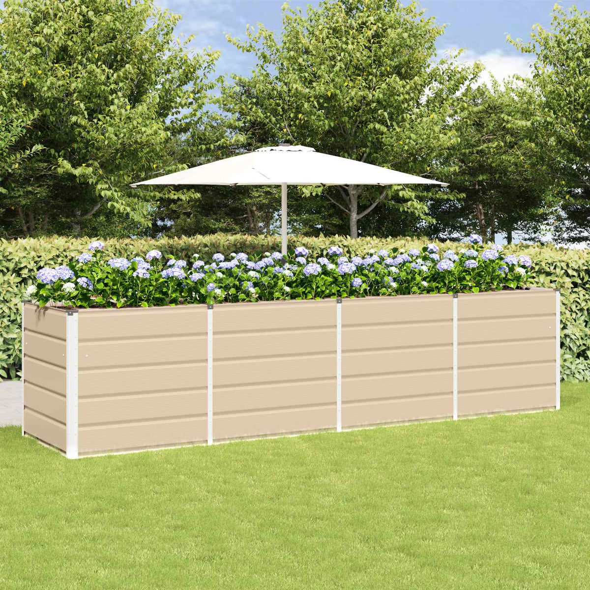 vidaXL Planter 160 x 80 x Steel Height 75 cm