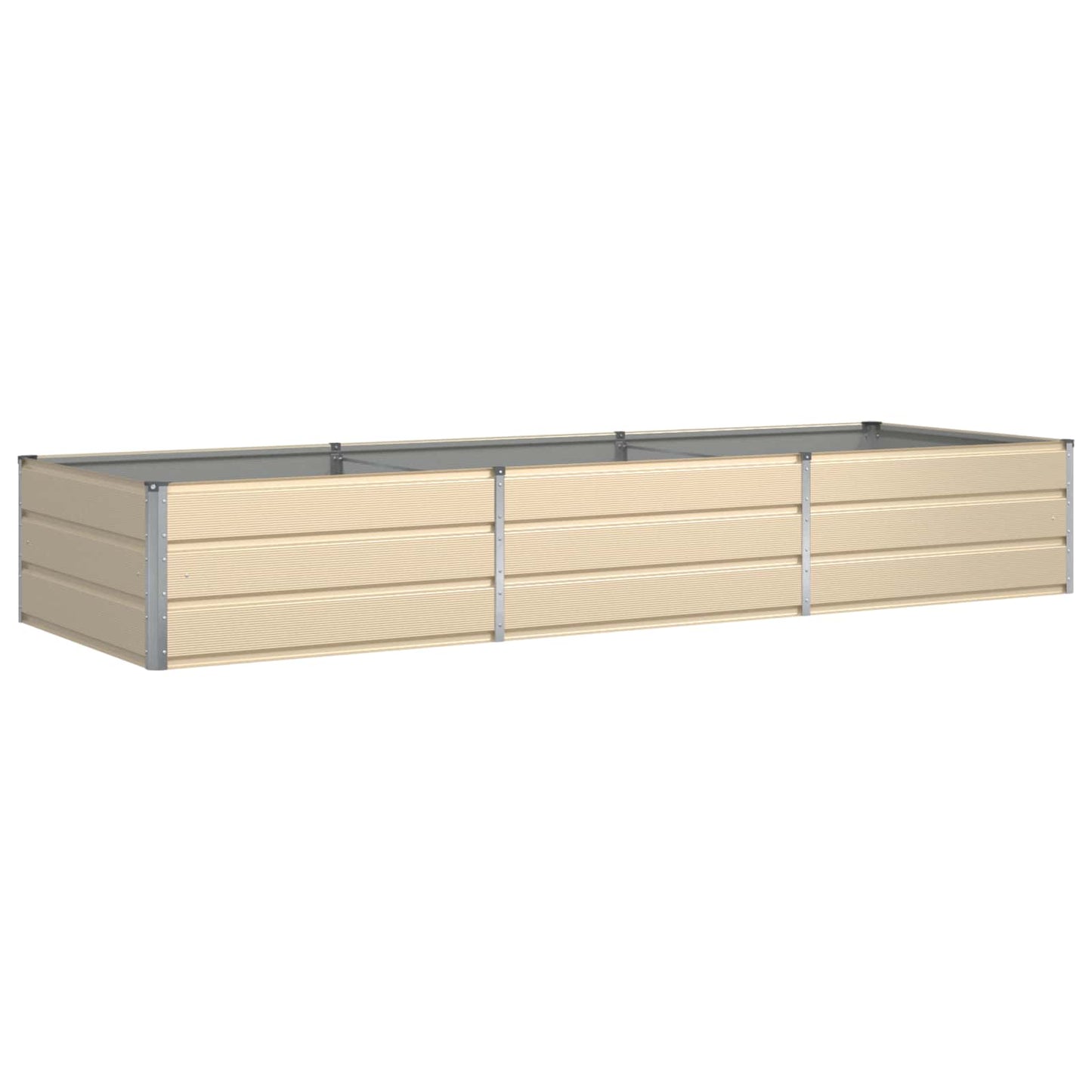 vidaXL Planter Ivory 290 x 100 x 45 cm Galvanised Steel 2