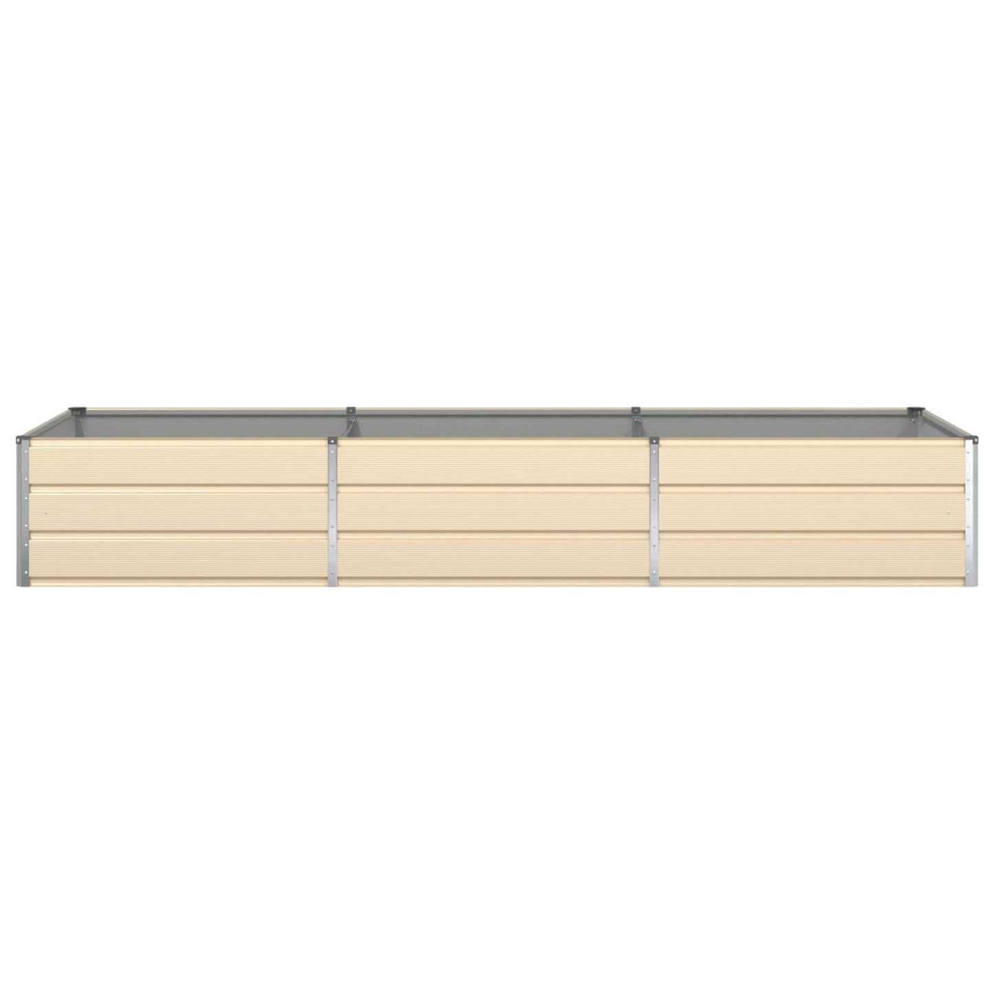 vidaXL Planter Ivory 290 x 100 x 45 cm Galvanised Steel 5