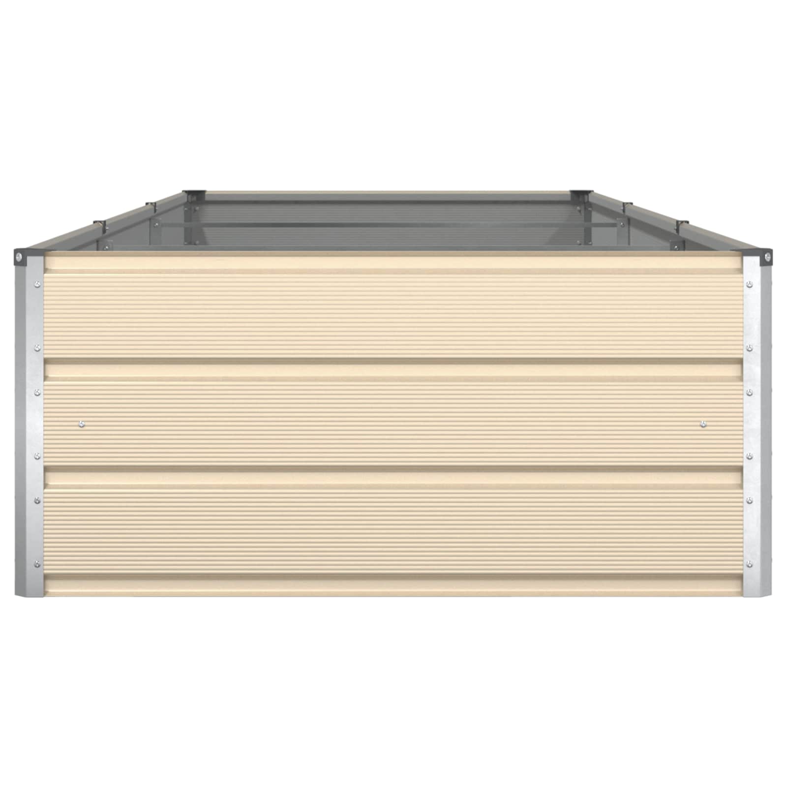 vidaXL Planter Ivory 290 x 100 x 45 cm Galvanised Steel 6