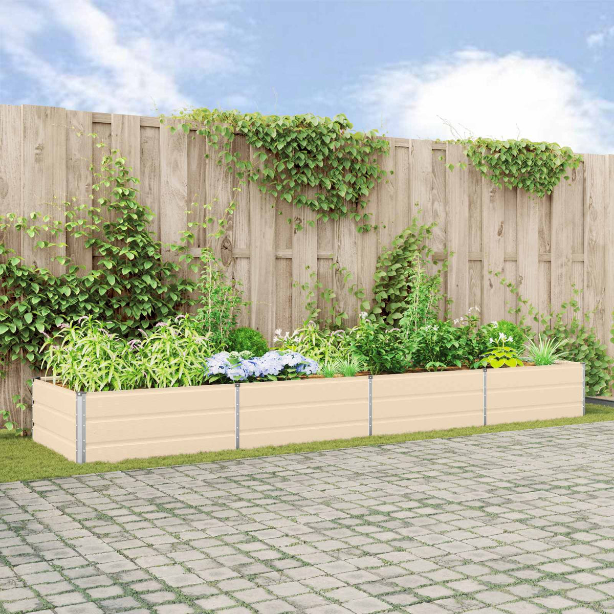 vidaXL Planter Galvanised Steel Height 45 cm