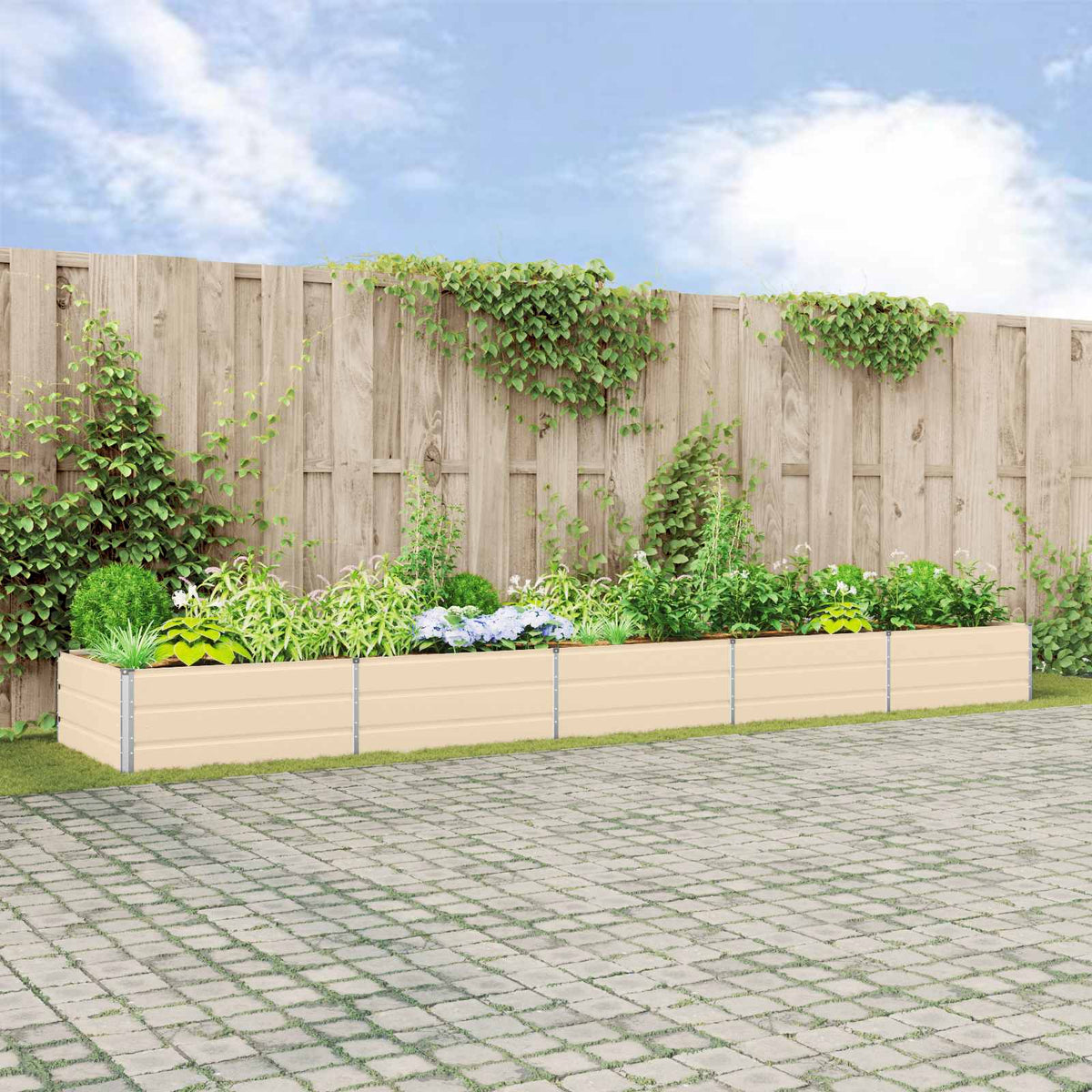 vidaXL Planter Galvanised Steel Height 45 cm