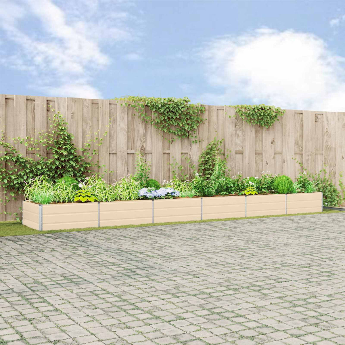 vidaXL Planter Galvanised Steel Height 45 cm