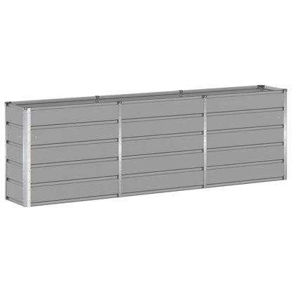 vidaXL Planter Light Grey 240 x 40 x 75 cm Steel 2