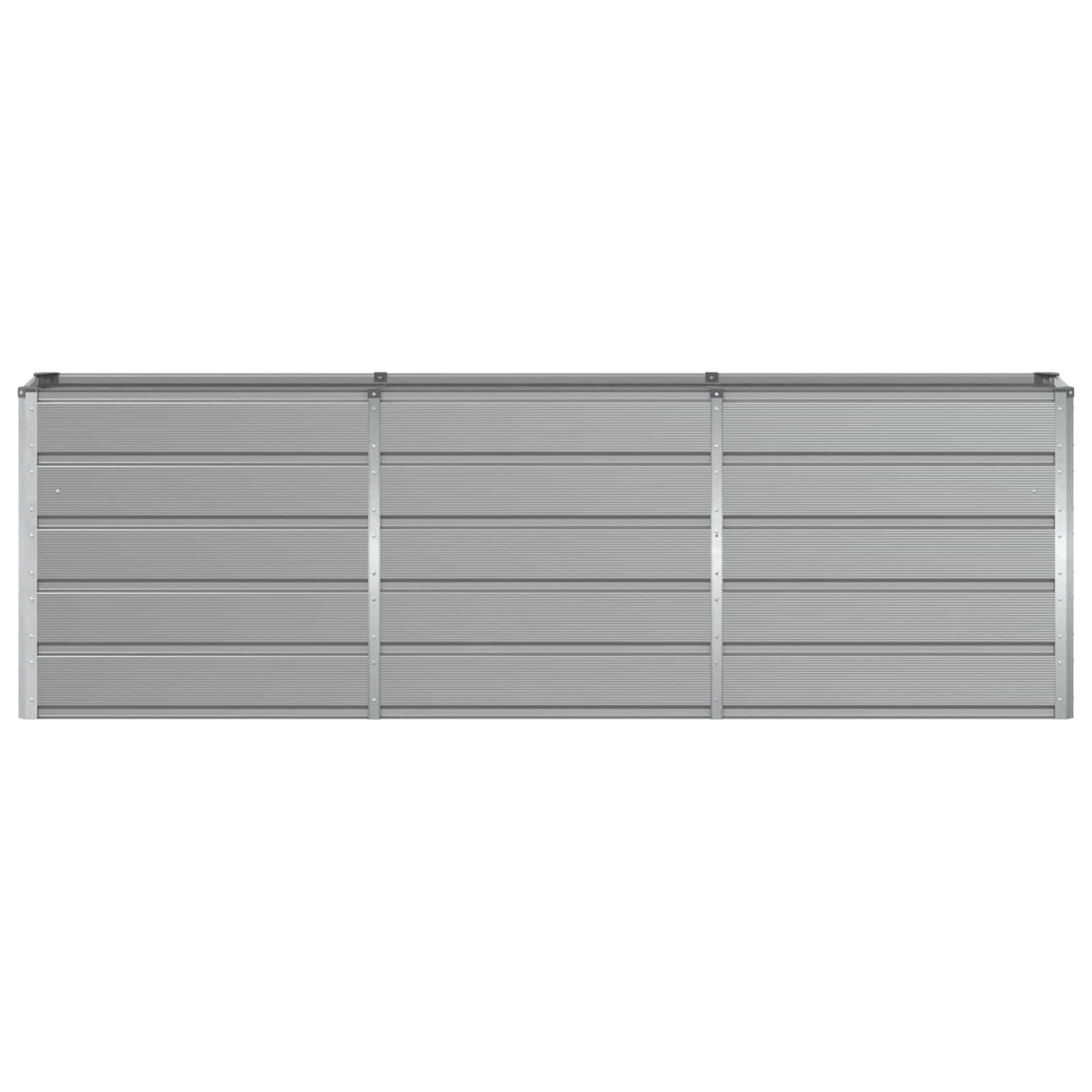 vidaXL Planter Light Grey 240 x 40 x 75 cm Steel 4