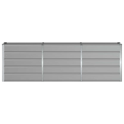 vidaXL Planter Light Grey 240 x 40 x 75 cm Steel 4