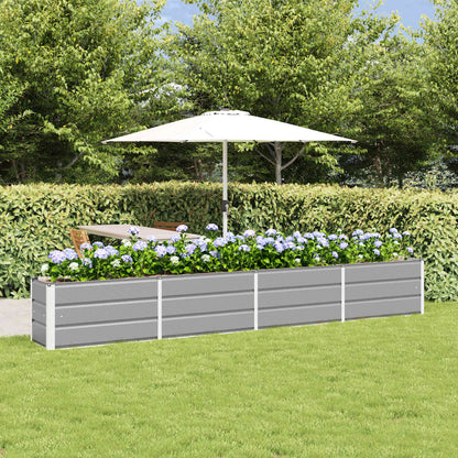 vidaXL Planter Light Grey 320 x 40 x 45 cm Steel 1