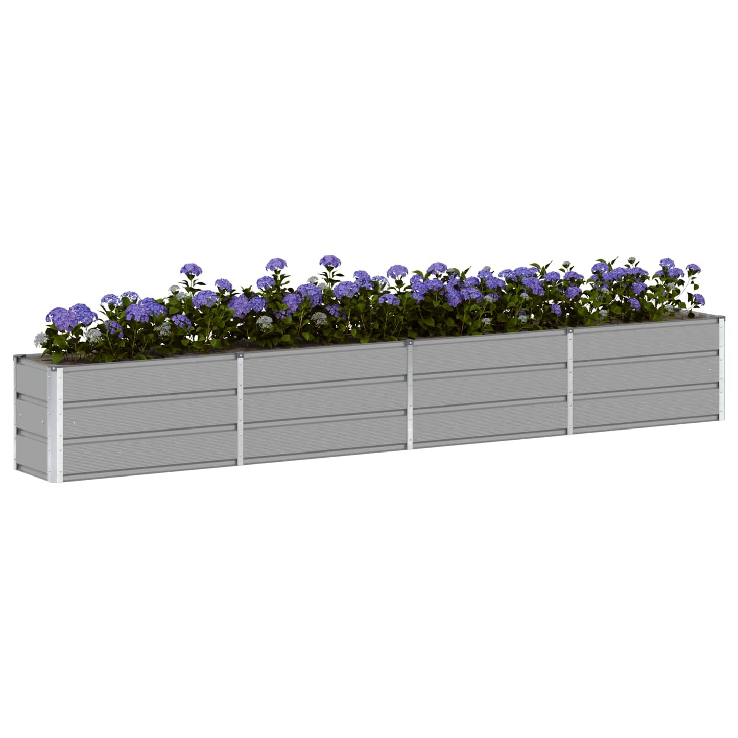 vidaXL Planter Light Grey 320 x 40 x 45 cm Steel 3